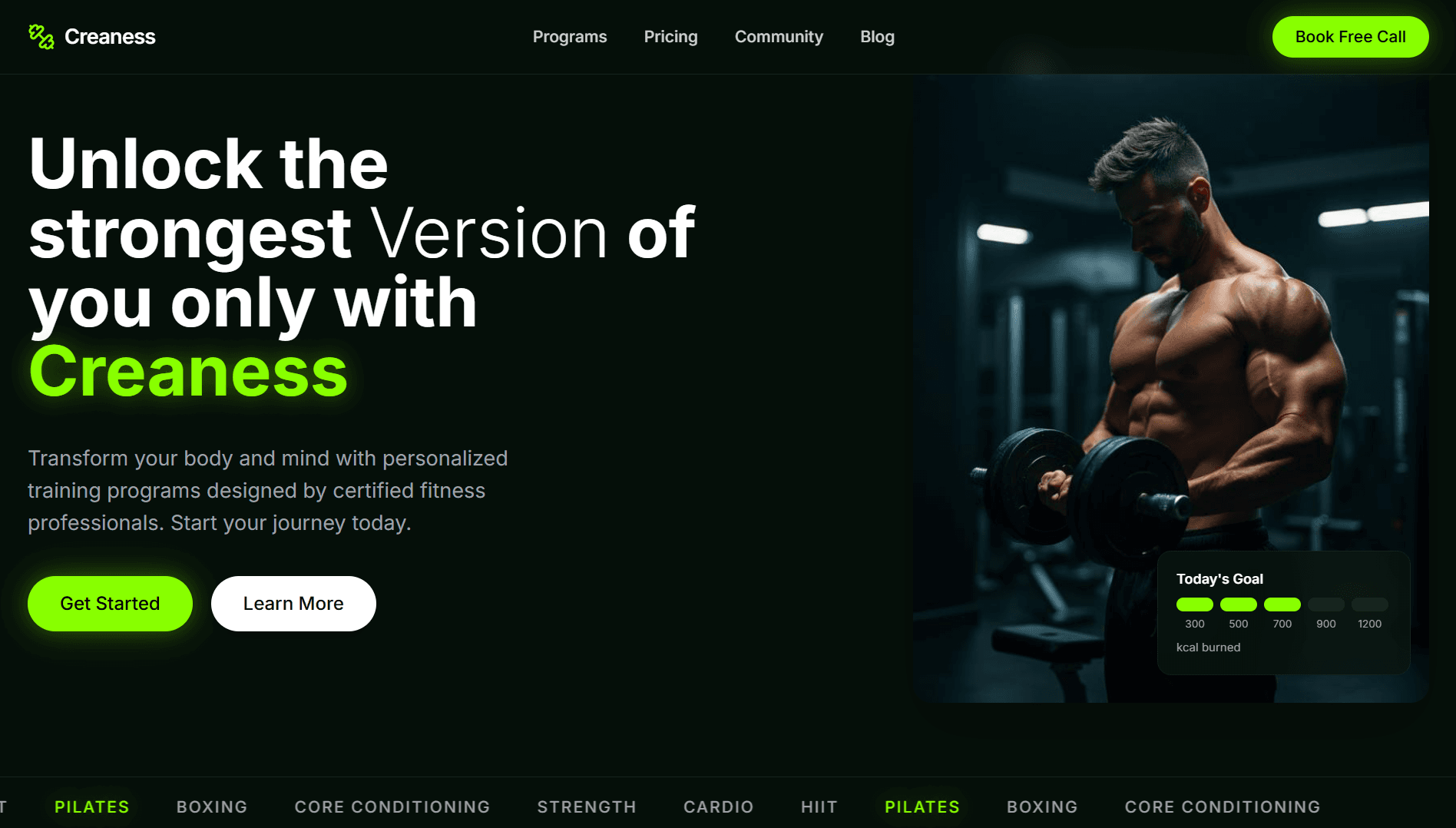 Creaness website demonstration